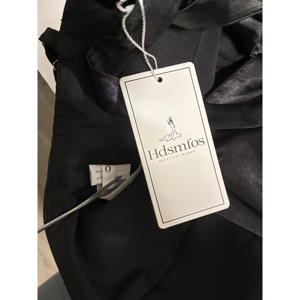Black Satin Corset Gown Pleated Skirt Spaghetti Strap Lace Up Back Formal prom - Picture 8 of 9